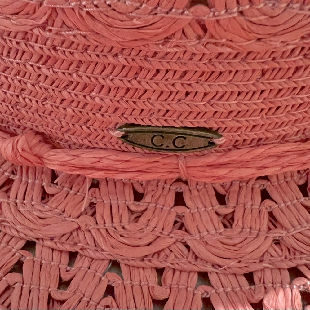 C.C wide brim coral sun/beach hat - Picture 10 of 10